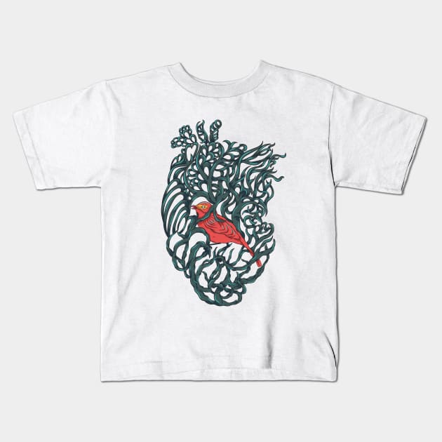 bird in my heart Kids T-Shirt by Harsimran_sain